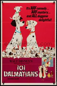 9t1806 ONE HUNDRED & ONE DALMATIANS 1sh R1972 most classic Walt Disney canine family cartoon!