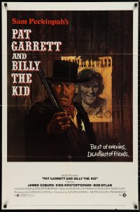 9t1830 PAT GARRETT & BILLY THE KID 1sh 1973 James Coburn, Kris Kristofferson, uncropped Lesser art!