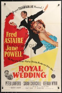 9t1907 ROYAL WEDDING 1sh 1951 great image of dancing Fred Astaire & sexy Jane Powell!