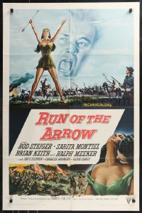 9t1908 RUN OF THE ARROW 1sh 1957 Sam Fuller, Rod Steiger waged a one-man war against Yankees!