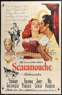 9t1916 SCARAMOUCHE 1sh 1952 art of Stewart Granger, Eleanor Parker, Janet Leigh, Mel Ferrer