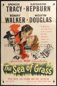 9t1920 SEA OF GRASS 1sh 1947 Spencer Tracy, Katharine Hepburn, Robert Walker