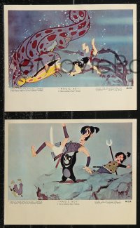 9t1055 MAGIC BOY 6 color 8x10 stills 1961 Japanese animated ninja fantasy adventure, early anime!