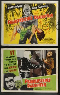 9t0499 FRANKENSTEIN'S DAUGHTER 8 LCs 1958 wacky monster, John Ashley, Sandra Knight, Donald Murphy!