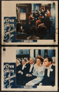 9t0523 GENTLEMAN JIM 3 LCs 1942 Errol Flynn as boxer James J. Corbett & Alexis Smith, boxing bio!