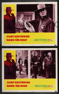 9t0501 HANG 'EM HIGH 8 LCs 1968 Clint Eastwood, they hung the wrong man & didn't finish the job!