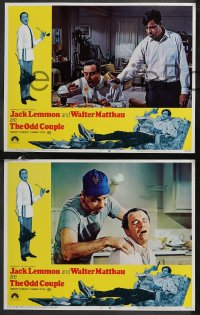 9t0508 ODD COUPLE 8 LCs 1968 best friends Walter Matthau & Jack Lemmon, McGinnis border art!