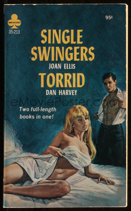 eMoviePoster 9t0801 SINGLE SWINGERS/TORRID paperback book 1969 ... image