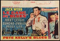 9w0706 PETE KELLY'S BLUES Belgian 1957 Jack Webb smoking & holding trumpet, sexy Janet Leigh!