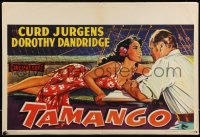 9w0714 TAMANGO Belgian 1959 sexy Dorothy Dandridge, Curt Jurgens, interracial romance!