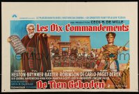 9w0717 TEN COMMANDMENTS Belgian R1970s Cecil B. DeMille classic starring Charlton Heston & Brynner!