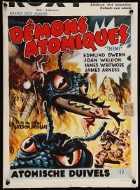 9w0718 THEM Belgian 1955 classic sci-fi, cool art of horror horde of giant ant-monsters!