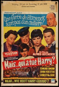 9w0720 TROUBLE WITH HARRY Belgian 1956 Alfred Hitchcock, Gwenn, Forsythe & Shirley MacLaine!