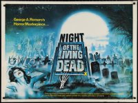 9w0782 NIGHT OF THE LIVING DEAD British quad R1980 George Romero zombie classic, Chantrell art!