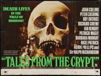 9w0797 TALES FROM THE CRYPT British quad 1972 Peter Cushing, Joan Collins, E.C., huge skull image!