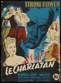 9w0966 NIGHTMARE ALLEY French 22x30 1948 Power is a carnival barker whose life goes wrong, Belinsky!