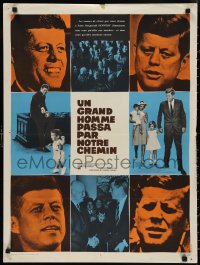 9w0998 YEARS OF LIGHTNING DAY OF DRUMS French 24x32 1966 John F. Kennedy documentary, Claude Venin!