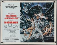 9w0634 MOONRAKER 1/2sh 1979 art of Moore as Bond & sexy Lois Chiles by Goozee!