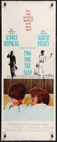 9w0209 TWO FOR THE ROAD insert 1967 Audrey Hepburn & Albert Finney in bed, directed by Stanley Donen