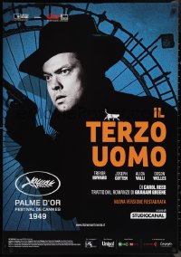 9w0403 THIRD MAN Italian 1sh R2015 different c/u of Orson Welles with gun by Ferris wheel, classic!