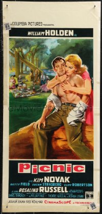 9w0272 PICNIC Italian locandina 1956 great Bat artwork of William Holden & Kim Novak!