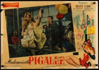 9w0586 THAT NAUGHTY GIRL Italian 20x28 pbusta 1958 sexy Brigitte Bardot in pajamas!