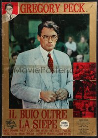 9w0588 TO KILL A MOCKINGBIRD Italian 19x27 pbusta 1963 different close-up of Gregory Peck!