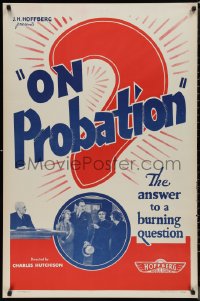 9w1333 ON PROBATION 1sh R1940s Monte Blue, Lucile Browne, the answer to a burning question!