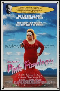 9w1348 PINK FLAMINGOS 1sh R1997 Divine, Mink Stole, John Waters, proud to recycle their trash!