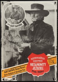 9w0894 PALE RIDER Polish 27x38 1986 great different image of cowboy Clint Eastwood by Erol!