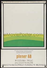 9w0900 PLENER 68 exhibition Polish 27x39 1968 green, yellow and white art by J. Gurda!