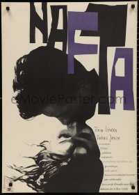 9w0836 NAFTA Polish 23x33 1961 Stanislaw Lenartowicz, romantic art by Roman Cieslewicz, ultra rare!