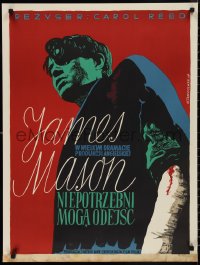 9w0839 ODD MAN OUT Polish 24x32 R1957 different Tomaszewski art of James Mason, ultra rare!