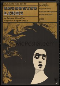 9w0843 TOMB OF LIGEIA Polish 23x33 1967 Roger Corman, Edgar Allan Poe, different Maciej Hibner art!