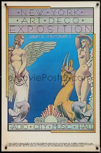 9w0089 NEW YORK ART DECO EXPOSITION 26x40 museum/art exhibition 1975 Radio City Music Hall, Byrd!