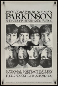 9w0091 PHOTOGRAPHS BY NORMAN PARKINSON 20x30 English museum/art exhibition 1981 The Beatles!