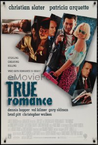 9w1463 TRUE ROMANCE DS 1sh 1993 Christian Slater, Patricia Arquette, by Quentin Tarantino!