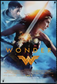 9w1488 WONDER WOMAN advance DS 1sh 2017 sexiest Gal Gadot in title role/Diana Prince, Chris Pine