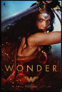 9w1491 WONDER WOMAN teaser DS 1sh 2017 sexiest Gal Gadot in title role/Diana Prince, Wonder!