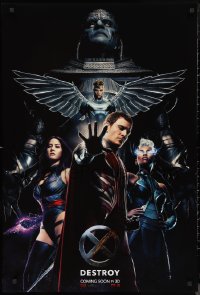 9w1498 X-MEN: APOCALYPSE teaser DS 1sh 2016 Marvel Comics, Bryan Singer, cool cast image, Destroy!