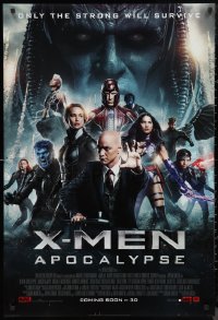 9w1497 X-MEN: APOCALYPSE style F int'l advance DS 1sh 2016 Marvel, only the strong will survive