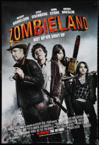 9w1500 ZOMBIELAND advance 1sh 2009 Harrelson, Eisenberg, Stone, nut up or shut up, rated!