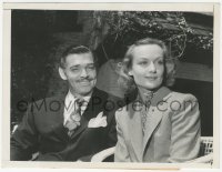 9y1154 CLARK GABLE/CAROLE LOMBARD 7x9.25 news photo 1939 happily smiling right after their wedding!