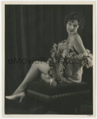 9y1175 DORIS DAWSON 8x10 still 1928 c/u wearing feather boa & not much else by Harold Dean Carsey!