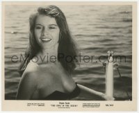 9y1212 GIRL IN THE BIKINI 8.25x10 still 1958 best c/u of sexy Brigitte Bardot in low-cut swimsuit!