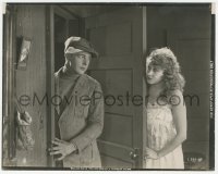 9y1241 LOVE BURGLAR 8x10.25 still 1919 c/u of Wallace Reid entering pretty Anna Q. Nilsson's room!