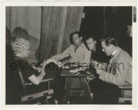 9y1265 MUSIC IS MAGIC candid 8x10 still 1935 Alice Faye & co-stars playing gin rummy between scenes!