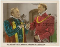 9y1296 PRIVATE LIVES OF ELIZABETH & ESSEX color-glos 8x10.25 still 1939 Errol Flynn & Donald Crisp!