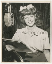 9y1305 RITA HAYWORTH 8.25x10 radio publicity still 1942 she's on CBS's new Latin American network!