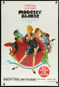9y0388 MODESTY BLAISE Aust 1sh 1966 Bob Peak-like art of sexiest female secret agent Monica Vitti!